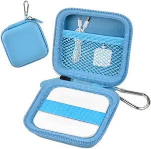 Chip Card Reader Scanner Case, Hard Carrying Bag Holder Fits Square A-SKU-0485 Contactless and Chip Reader with USB Charge Cable for EMV Chip Cards/Apple Pay/Android Pay/More - Blue