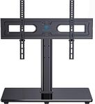 PERLESMITH Universal TV Stand Table Top TV Base for 37 to 70 inch LCD LED OLED 4K Flat Screen TVs - Height Adjustable TV Mount Stand with Tempered Glass Base, VESA 600x400mm, Holds up to 99lbs