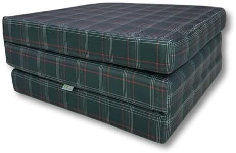 FORTISLINE VW GTI - Matelas pliant - 180 x 65 x 7 cm - Housse lavable - 3 pièces - Lit de camping de qualité supérieure - Peu encombrant - En mousse - Pliable