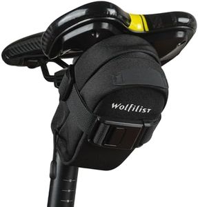 WOLFILIST Magnetic Bike Saddle Bag - Waterproof Wedge Seat Pack with Fast Magnetic Buckle for Under Seat Storage on Road & Mountain Bicycles