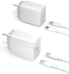 iPhone 20W USB-C Power Adapter, 2 Pack 20W USB-C Charger with Type C to Lighting Cable for iPhone 14/14 Pro/14 Pro Max/14 Plus/13/12/11