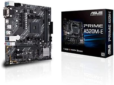 Asus Prime A520M-E AMD A520 (Ryzen AM4) Micro ATX Motherboard with M.2 Slot, 1 Gb Ethernet, HDMI/DVI/D-Sub, SATA 6 Gbps, USB 3.2 Gen 2 Type-A