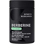 Sports Research Berberine - Herbal Ayurvedic Metabolic Health Support - 500mg - 120 capsules - Vegan Certified, Gluten-Free, Non-GMO