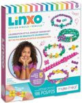 Make It Real: LinXo Celebration Jewelry Design Set - 186pcs, DIY 5 Flexible Bracelets, Design-Build-Rebuild, Craft Activity Kit, Girls & Kids Ages 6+