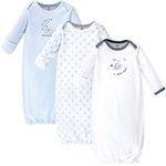 Touched by Nature Unisex Baby Organic Cotton Gowns, Blue Constellation, 0-6 Months