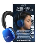 Puro Sound Labs PuroQuiet Plus Volume Limited On-Ear Active Noise Cancelling Bluetooth Headphones– Lightweight Headphones for Kids with Built-in Microphone–Safer Sound Studio-Grade Quality (Blue)