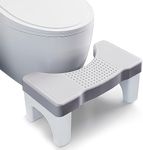 Aofure Squatting Toilet Stool Adult, Portable Poop Stool for Bathroom, Potty Foot Step Stool Squat for Adults, Toilet Leg Raiser Stand for Feet, Toilet Assistance Steps for Seniors & Toddlers