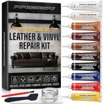 Vinyl and Leather Repair Kit - Restorer of Your Furniture, Car Seats, Sofa, Jacket, Purse, Belt, Shoes | Genuine, Italian, Bonded, Bycast, PU, Pleather |No Heat Required | Repair & Resto