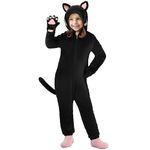 GIFTINBOX Cat Costume For Girls, Cat Noir Costume, Onesie Black Cat Costume for Kids, Halloween Costumes for Kids Girls…