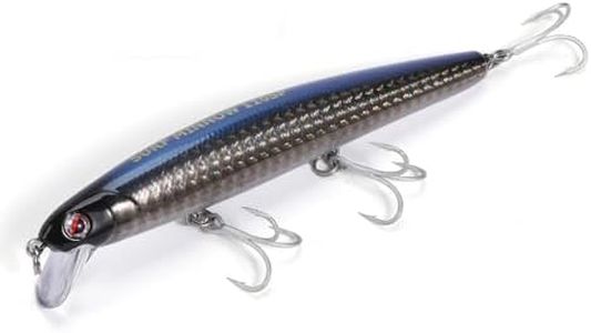 LITTMA—Saltwater Jerkbait, LITTMA Surf Minnow 110, California Surf Fishing, Crankbait Surf Flash Fishing Salt Pro Lure Minnow 110, Pearl Pink Belly Glow Fishing Lures