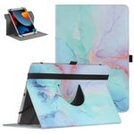 Universal 9 10 10.1 inch Android Tablet Case,Slim 360 Degree Rotatable Back Cover Folio Case for Universal 9-11 inch Tablet, with Multi-Angle Viewing Stand,Green Marble