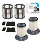 HQRP 2-pack Dirt Cup Filter Assembly Compatible with Bissell Easy Vac/CleanView/Zing Compact series 1273, 2396, 8661, 4490, 1427, 1571 Cylinder Vacuum Cleaners