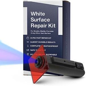 Quartz Countertop Repair Kit (Clear, White Acrylic & Dark White Color) - Ideal as Tile, Fiberglass, Bathtub, Ceramic Repair Kit I Works Great for Granite, Marble, Porcelain & Corian Surfaces