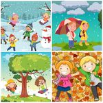 Fiddly's 16-Piece Wooden Jigsaw Puzzles for Kids Ages 3+, Double Layered Wooden Puzzles with Bright Front & Back Print (Kids Pack of 4)