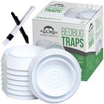 Bed Bug Interceptors (8 pack) Insect BedbugTraps for Beds and Furniture by Allbugsupplies - Bonus Brush Included - Environmentally Safe & Friendly