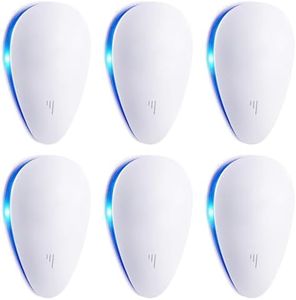 Ten KiKi Ultrasonic Pest Control Repeller, Plug-in Ultrasonic Pest Control Repellent for Mouse, Bug, Rodent, Insects, Cockroach, Mice, Spider, Ant, Mosquito& Rats Indoor Use Repeller 6 Packs