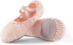 Dance Women's Ballet Shoes Stretch Canvas Performa Dance Slippers Split Sole for Girls/Adult, Size 8.5, Pink