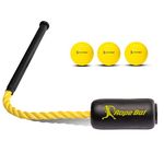 Rope Bat - Ultimate Rope Bat Swing Trainer w/ 3 Soft Training Balls – Baseball & Softball Hitting Trainer, Training Tool, Batting Aid