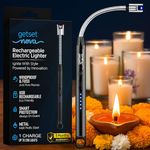 Gas Lighter for Kitchen, Rechargeable Gas Lighter for Kitchen, Electric Lighter Rechargeable for Gas Stove & Candles, USB Rechargeable Arc Lighter with Melt Proof Head