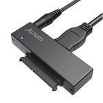 Alxum USB 3.0 to SATA Converter Cable for 2.5 & 3.5 inches SSD HDD, Hard Drive Adapter with 12V 2A Power Adapter and USB 3.0 Cable Included