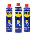 WD-40 Multi-Use Lubricant Original 600ml - 3 Pack 600ml, Aerosol Spray Cans, Penetrating Oil, Rust Remover, Water Displacement & Multi-Purpose Maintenance Spray for Home, Garage and Workshop