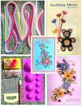 Geek Arts Paper Quilling Tools Kit with Advanced Quilling Guiding Book, Quilling Needle, Background Cards, 5mm Quilling Strips (400), Earing Hooks, Tooth Picks, Flower Making Raw Material