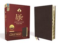 NIV, Life Application Study Bible, Third Edition, Large Print, Bonded Leather, Burgundy, Red Letter, Thumb Indexed
