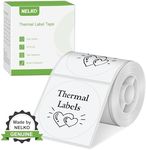 Thermal Labels for Nelko PM220 Label Maker, 2 inch (50mm) Round Thermal Label, Waterproof, Multi-Purpose Label Tape, 1 Roll of 150 Self-Adhesive Thermal Paper (White)