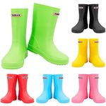 Zorax - UK13 Kids - EU31 - Green Girls Boys Waterproof Non-Slip Kids Motorbike Rain Boots Kids Rain Shoes Wellies Unisex Children Wellington Boots