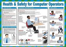 Safety First Aid Group Group Health and Safety Computer Ops A2 Poster, Laminated