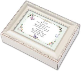 Cottage Garden Sister Ivory Music Box / Jewelry Box Plays You Light Up My Life