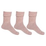 Bonjour Woolen Thumb Regular Socks For Women In Pack Of 3 - Fawn