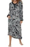 Alexander Del Rossa Fleece Nightgowns for Women Long Sleeve, Womens Winter Nightgowns Long Sleeve - Solid and Flannel Plaid, Winter Wonderland, Large