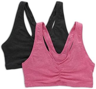 Hanes Women's Comfort-Blend Flex Fit Pullover Bra (Pack of 2),Grey/Pink,XX-Large