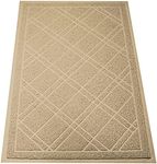 SlipToGrip Universal Doormat | Khaki, XL Size 42” x 35” | Anti-Slip Durable & Washable | Outdoor & Indoor Welcome Mat for Entrance, Front Door, Garage, Porch, Patio | Low Profile, Dirt & Dust Absorber