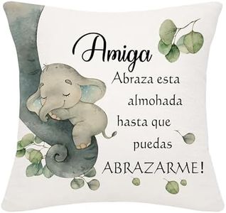 Bommex Regalo de Amigas para Mujeres Niñas Preciosa Funda de Cojín de Dibujos Animados para Amigas Regalo de Amistad Regalo de BFF Regalo de Cumpleaños (Amiga)