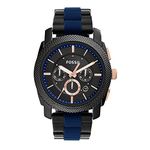 Fossil Analog Black dial men Watch FS5164 Stainless Steel, Multicolor Strap