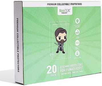 (20 Pack) EcoTEK Protectors Pop Protector Compatible with - 0.50mm 4" Inch Funko POP! Figures, Strong, Clear Pop Case, Acid Free