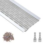 VEVOR Gutter Guard, 5 in Aluminum Gutter Cover with Stainless Steel Micro Mesh, Heavy-Duty 100ft Length, 0.04in Thick, Leaf Guard for Debris and Pine Needles, Easy DIY Install, Screws Included, 20 PCS