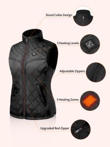 Kintiwe Women’s Heated Vest – Adjustable Electric Warming Jacket