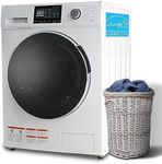 Washer Dryer Combo for RV Ventless, 2.7 cu.ft 120V Portable Washing Machine And Dryer All In One, 24"W Compact for Apartment Home Dorm Camper Front Load Stackable Small Clothes Washer With 16 Circles