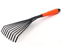 NINGVIHE Garden Rake,Hand Rake,Rake for Gardening,Mini Grass Rake,Horse Poo Picker,Ergonomic Grip for Comfort and Control Professional Hand Tools (small rake), Multi