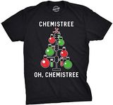 Mens Chemistree T shirt Funny Chemistry Science Christmas Nerdy Graphic Cool Tee (Black) - XXL