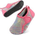 Besroad Water Shoes for Kids Boys Water Socks Beach Swimming Pool Lightweight Breathable Easy Walking Sneaker Colorful 8-8.5Toddler