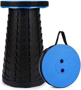 Telescopic Stool, Booxihome Folding Stools Lightweight Chair Seat for Outdoor Camping BBQ Fishing Hiking Gardening Indoor,Maximum Load 400 lb(Blue)