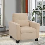 duroflex Ease 1 Seater Fabric Sofa in Beige Colour