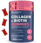 Carbamide Forte Collagen & Biotin Gummies | Collagen Supplements | Collagen for Women & Men for Skin & Hair | Mixed Fruit Flavour - 60 Gummies