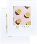 FrameWorks 2-Pack, 16x20 Matted to 11x14 Picture Frame, White – Classic Wooden Photo Frame with Tempered Glass, Modern Matte Finish for Prints, Posters, Certificates & Wall Decor – Gallery-Ready