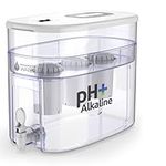 pH Recharge 3F Alkaline Countertop Water Filter Dispenser - 3.3 Gallons Water Jug Dispenser - Removes Fluoride Chlorine & Impurities - Improves Water pH - Clean Healthy Drinking Water - 12.5 litres