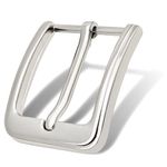 Yjfeshion 1.5"(40mm) Belt Buckle Replacement Single Prong Square Simple Design for Men Women Belt Silver